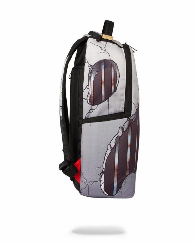 White Men's Sprayground Monopoly Backpacks | ALVS45730