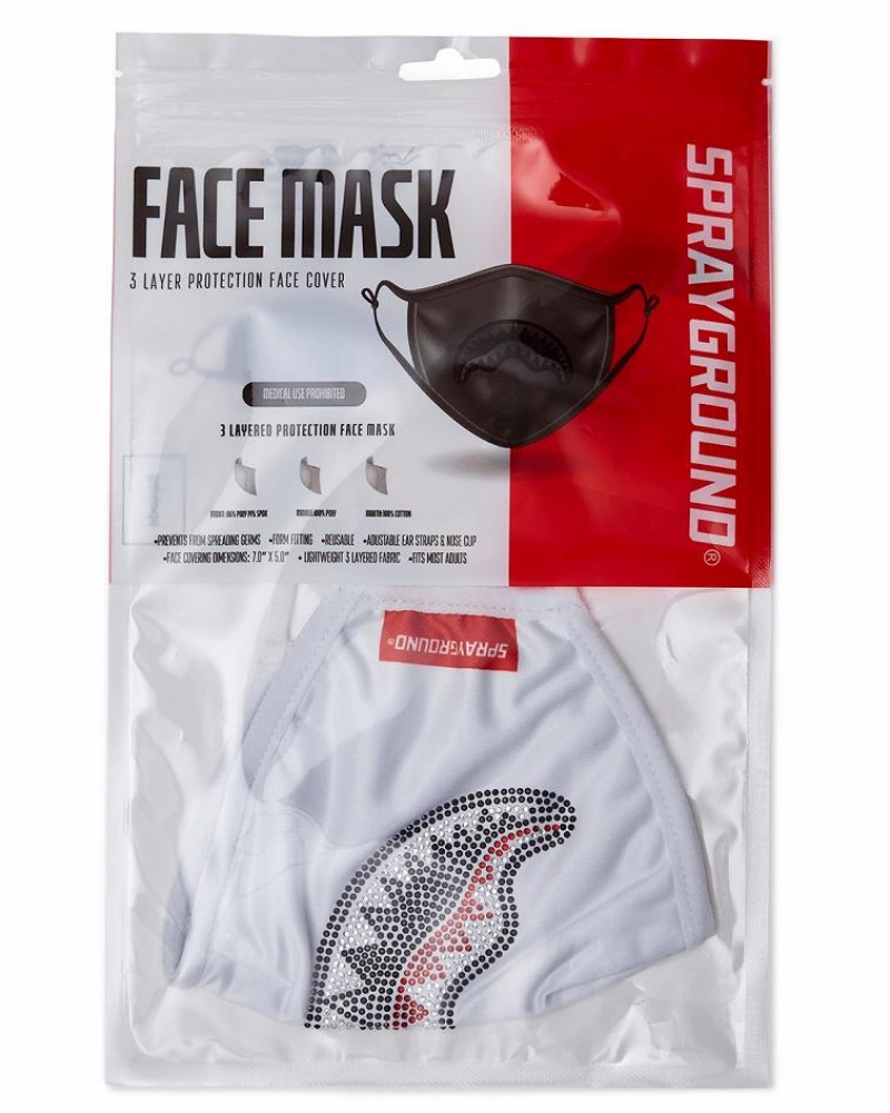 White Men's Sprayground Trinity Face Masks | SLGM48793