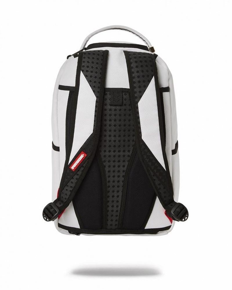 White Red Men's Sprayground Official Basquiat Backpacks | AUBV64275