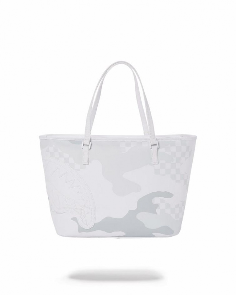 White Women's Sprayground 3am Le Blanc Tote Bags | TUDY37085