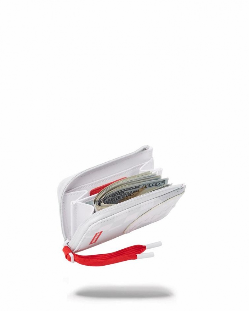 White Women's Sprayground 3am Le Blanc Wallets | EJDG32645