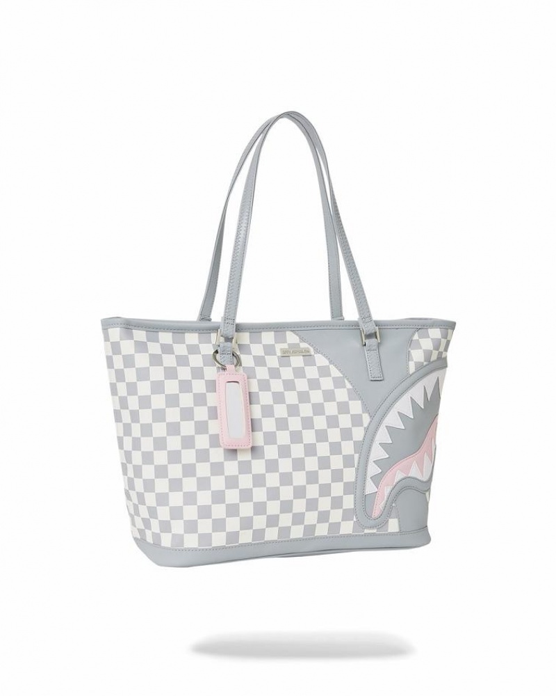 White Women's Sprayground Air To The Throne Jetset Tote Bags | FRPK29346