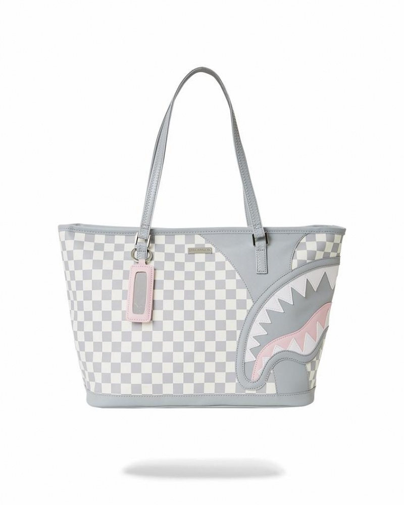 White Women\'s Sprayground Air To The Throne Jetset Tote Bags | FRPK29346