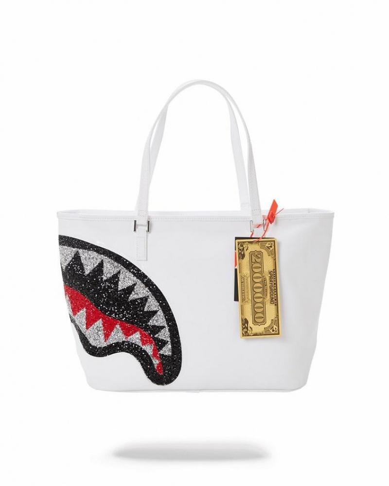 White Women's Sprayground Clearcut Tote Bags | XVAC12937