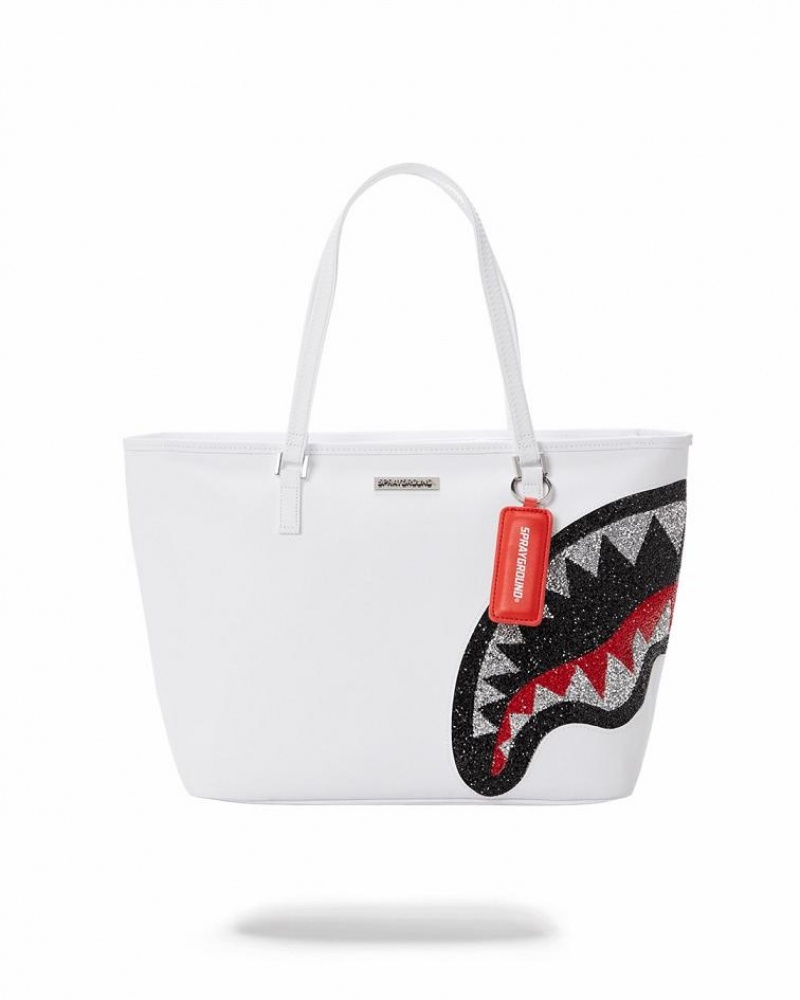 White Women's Sprayground Clearcut Tote Bags | XVAC12937