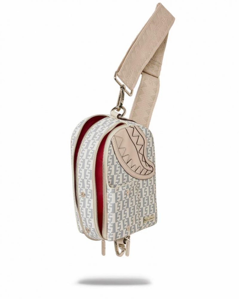 White Women's Sprayground Crème De La Crème Slings Bag | LSPI48095