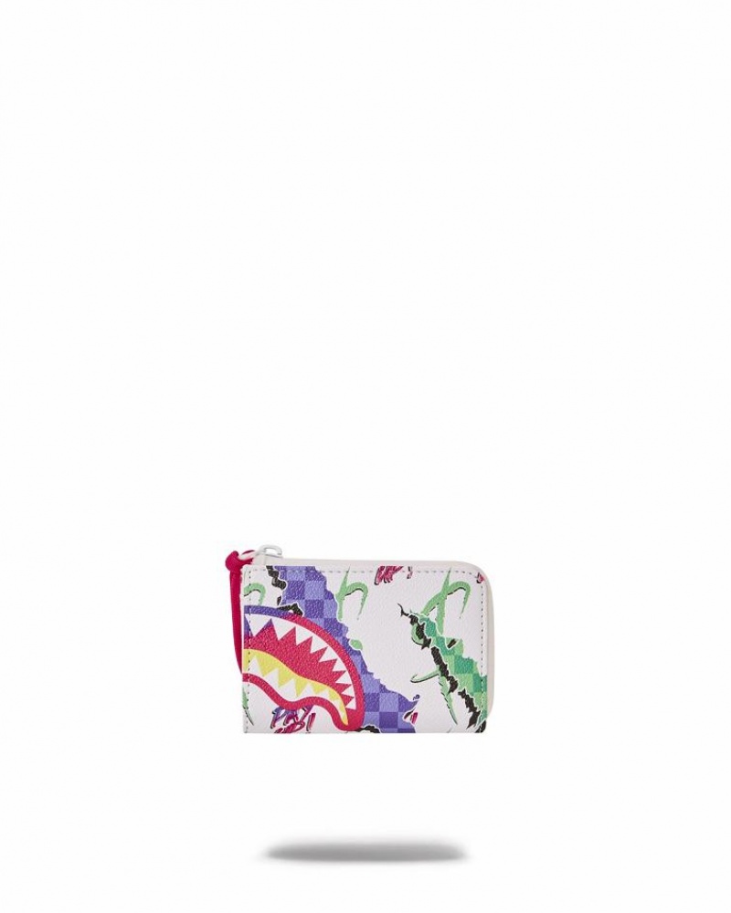 White Women's Sprayground Dreamy Technicolor Wallets | MHQJ51263