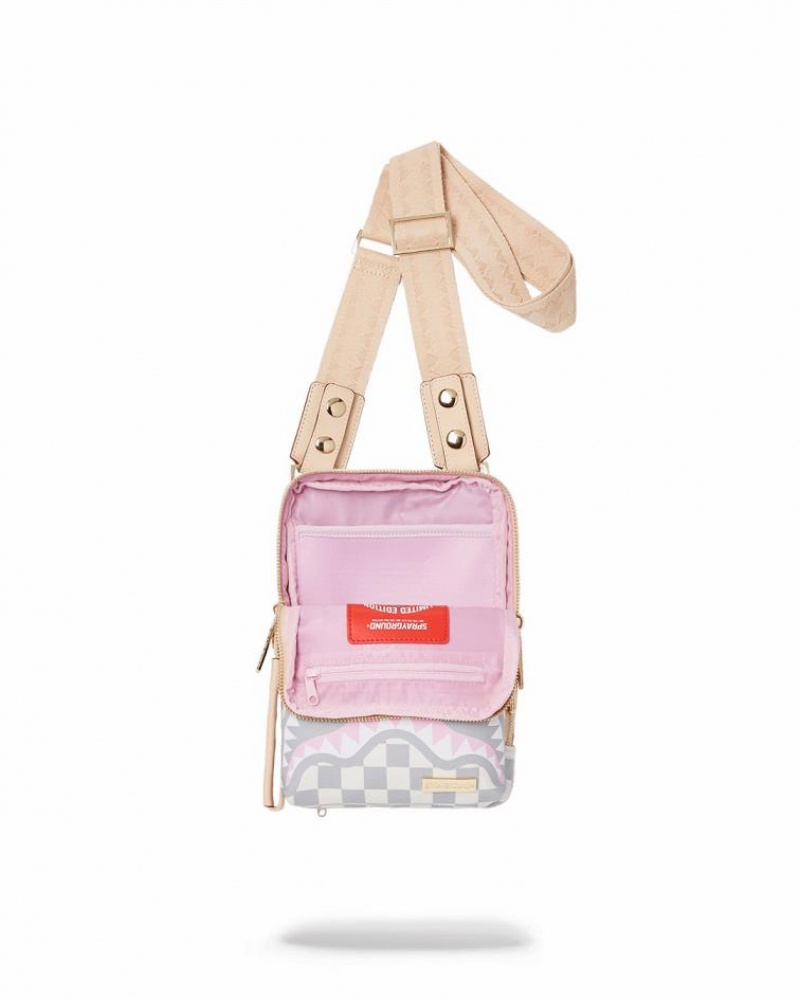 White Women's Sprayground Rose All Day La Palais Slings Bag | LUDJ08243