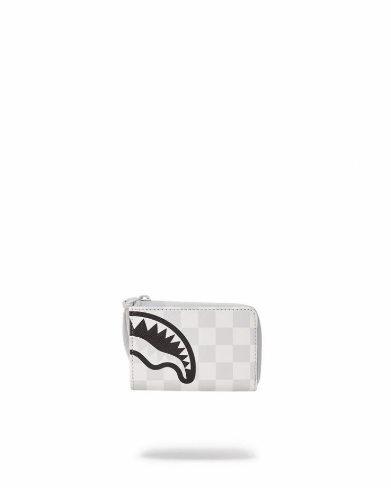 White Women's Sprayground Split The Check (Pearl) Wallets | TRNV25801