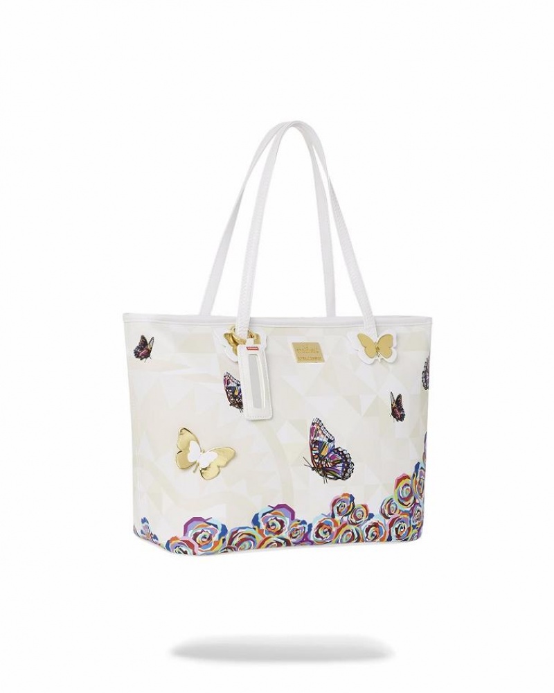 White Women's Sprayground Sutton Tote Bags | OVPB70869