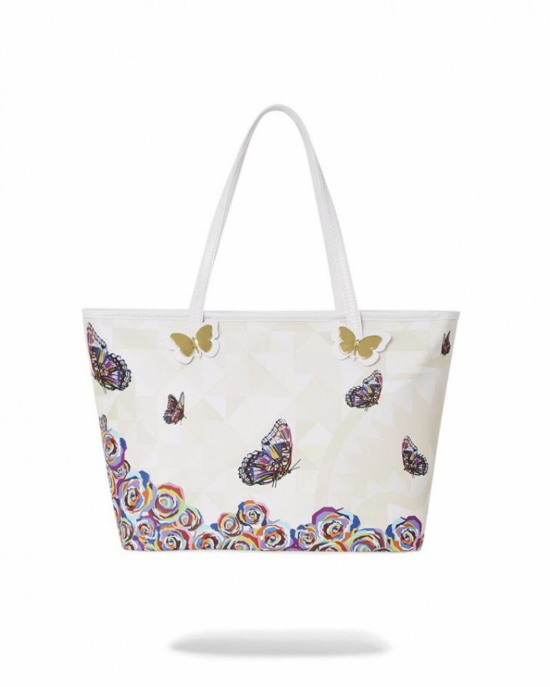 White Women's Sprayground Sutton Tote Bags | OVPB70869