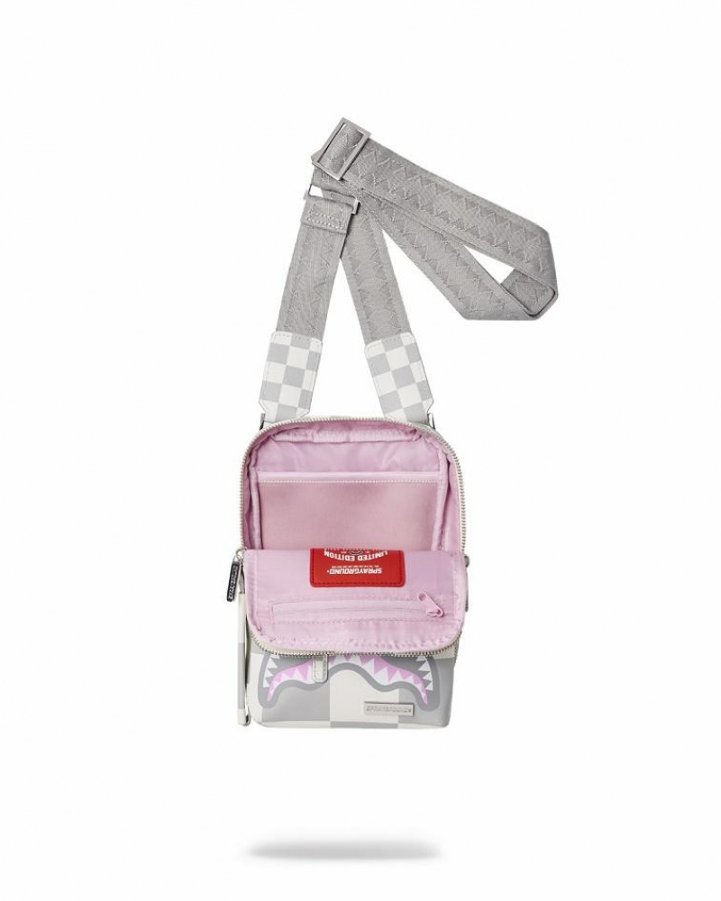 White Women's Sprayground Xtc La Palais Slings Bag | NJOT19027