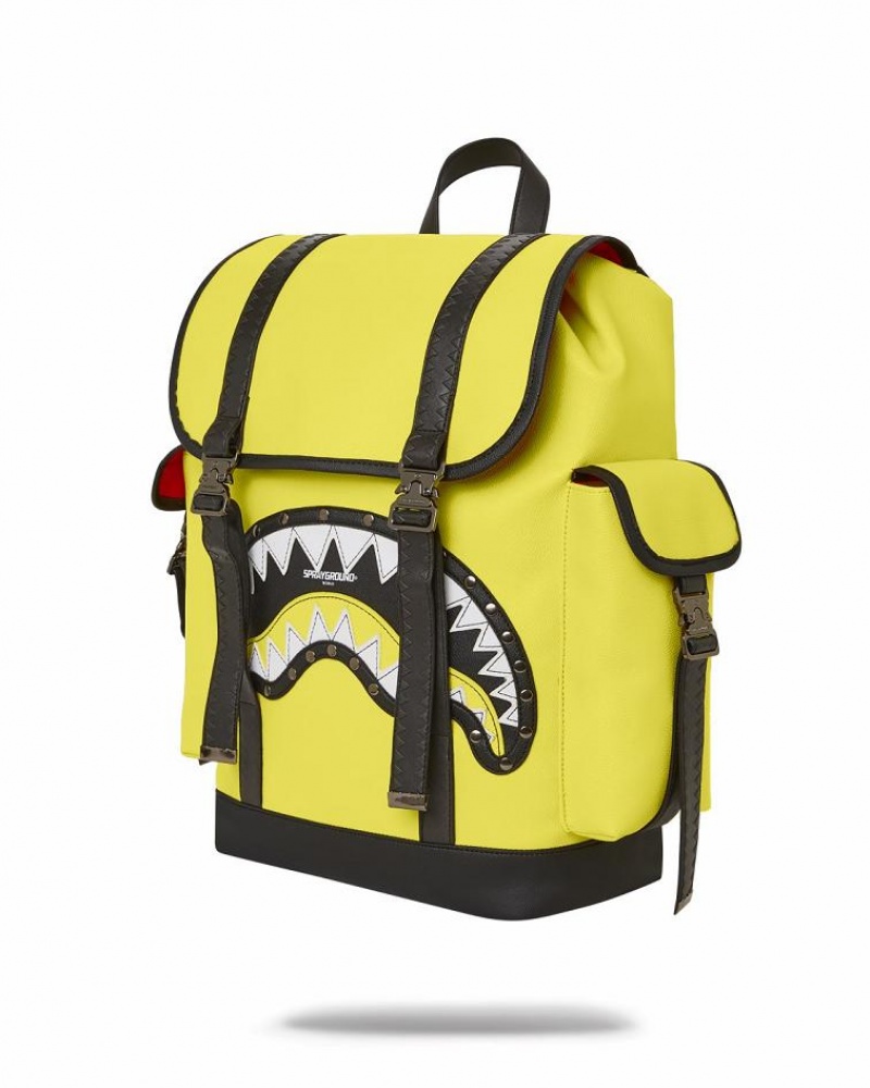 Yellow Men's Sprayground Adrenaline Rush Monte Carlo | AJCZ48217