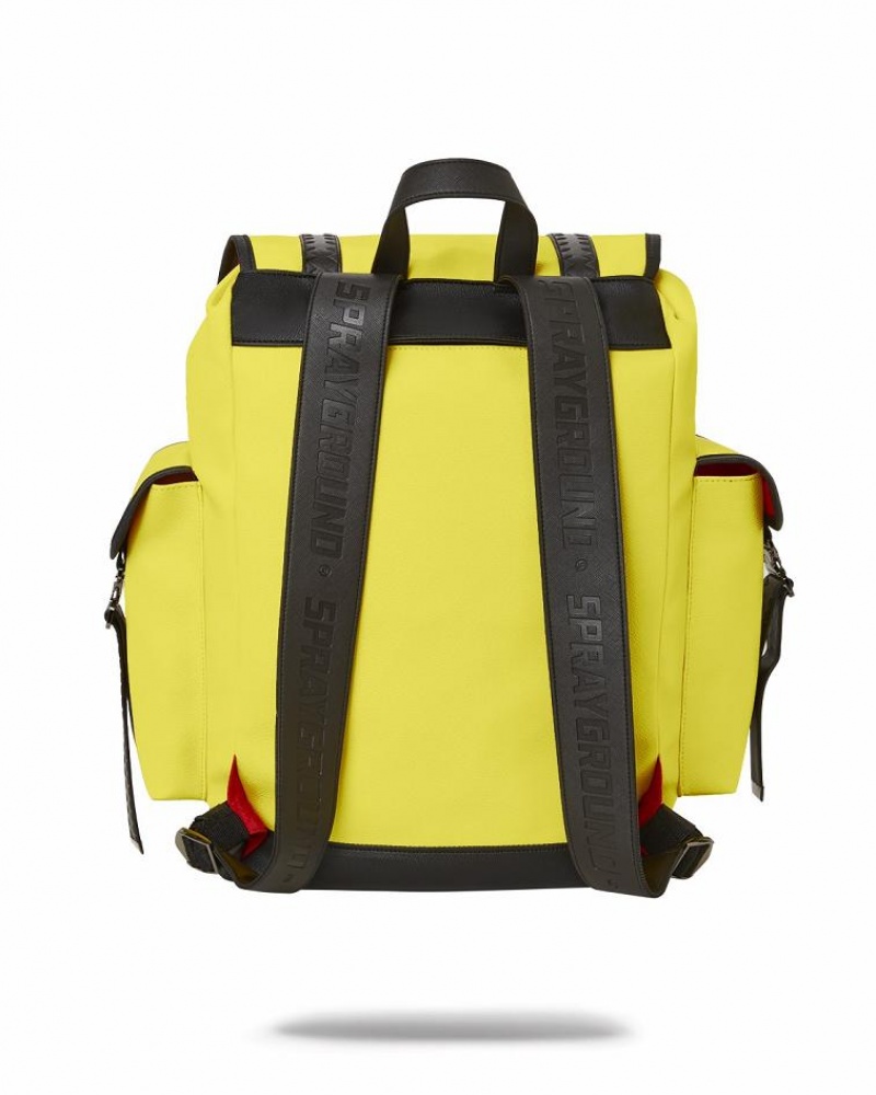 Yellow Men's Sprayground Adrenaline Rush Monte Carlo | AJCZ48217