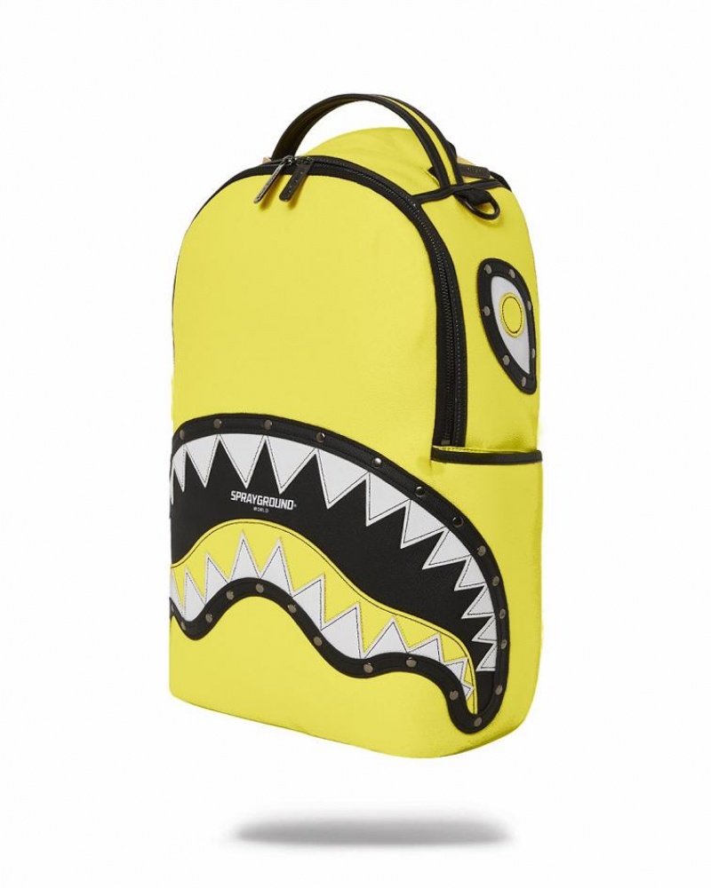 Yellow Men's Sprayground Adrenaline Rush Backpacks | FISN05983