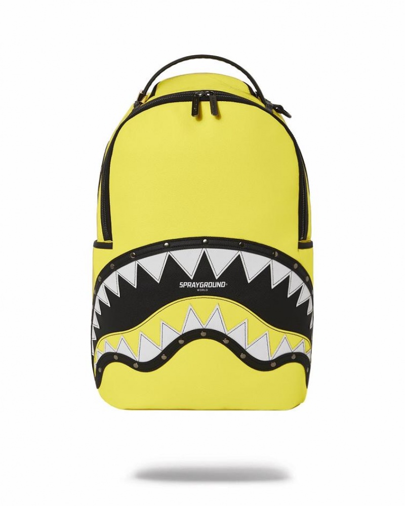 Yellow Men\'s Sprayground Adrenaline Rush Backpacks | FISN05983