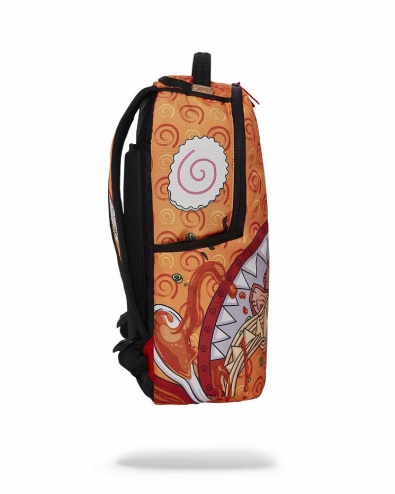 Yellow Men's Sprayground Naruto Ramen Shark Backpacks | EPAS72689