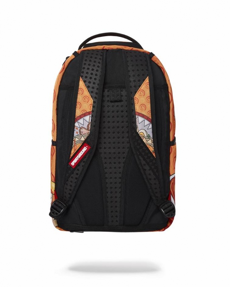 Yellow Men's Sprayground Naruto Ramen Shark Backpacks | EPAS72689