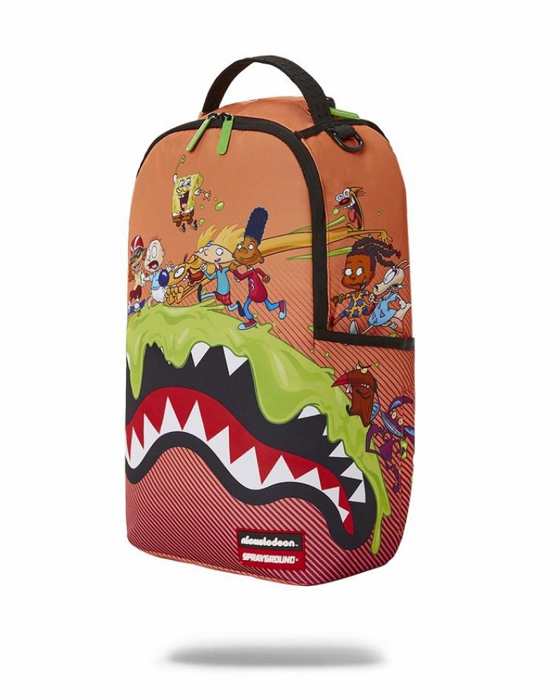 Yellow Men's Sprayground Nickelodeon Backpacks | VGCS03918