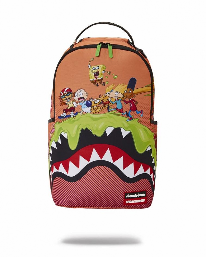 Yellow Men\'s Sprayground Nickelodeon Backpacks | VGCS03918