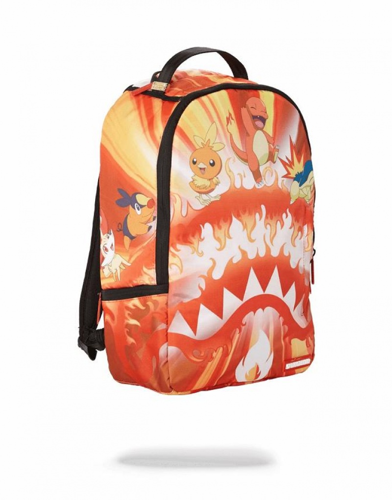 Yellow Men's Sprayground Pokemon Backpacks | HBJP96187