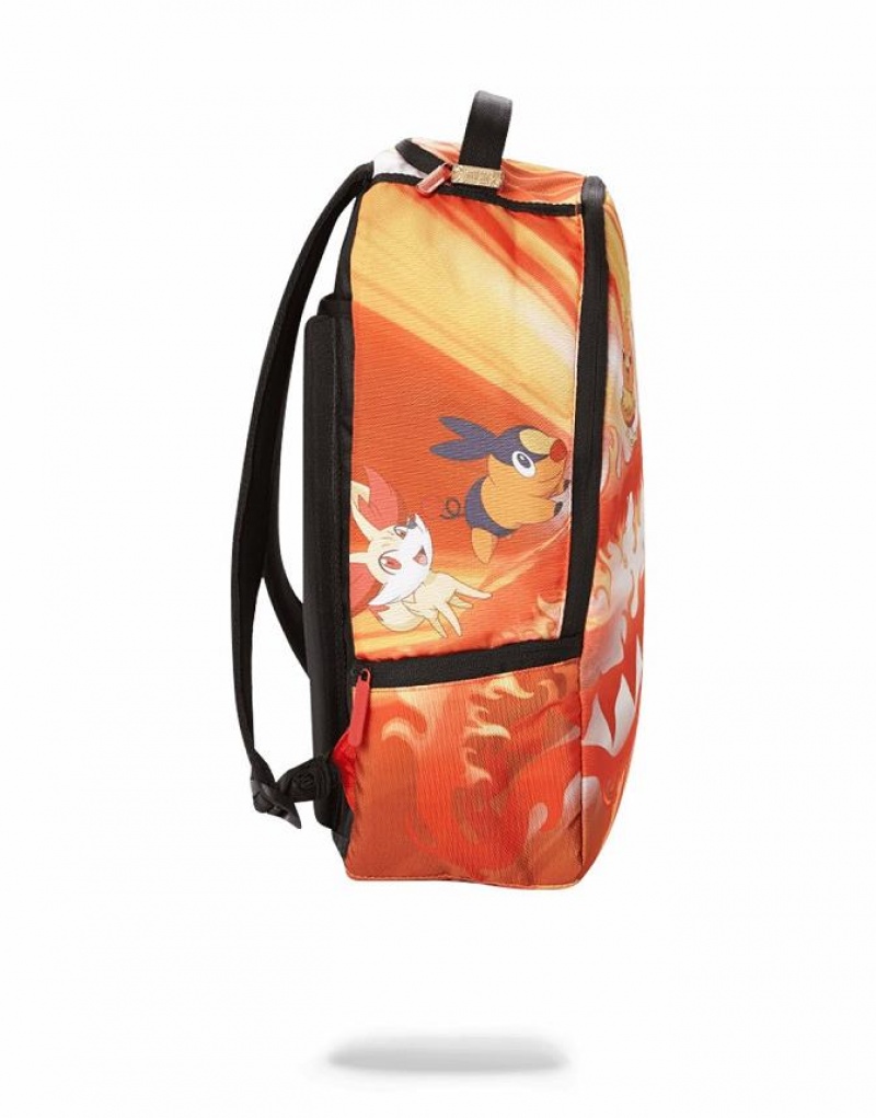 Yellow Men's Sprayground Pokemon Backpacks | HBJP96187