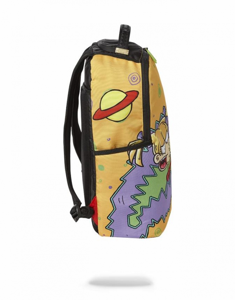 Yellow Men's Sprayground Rugrats Backpacks | EUIO89412