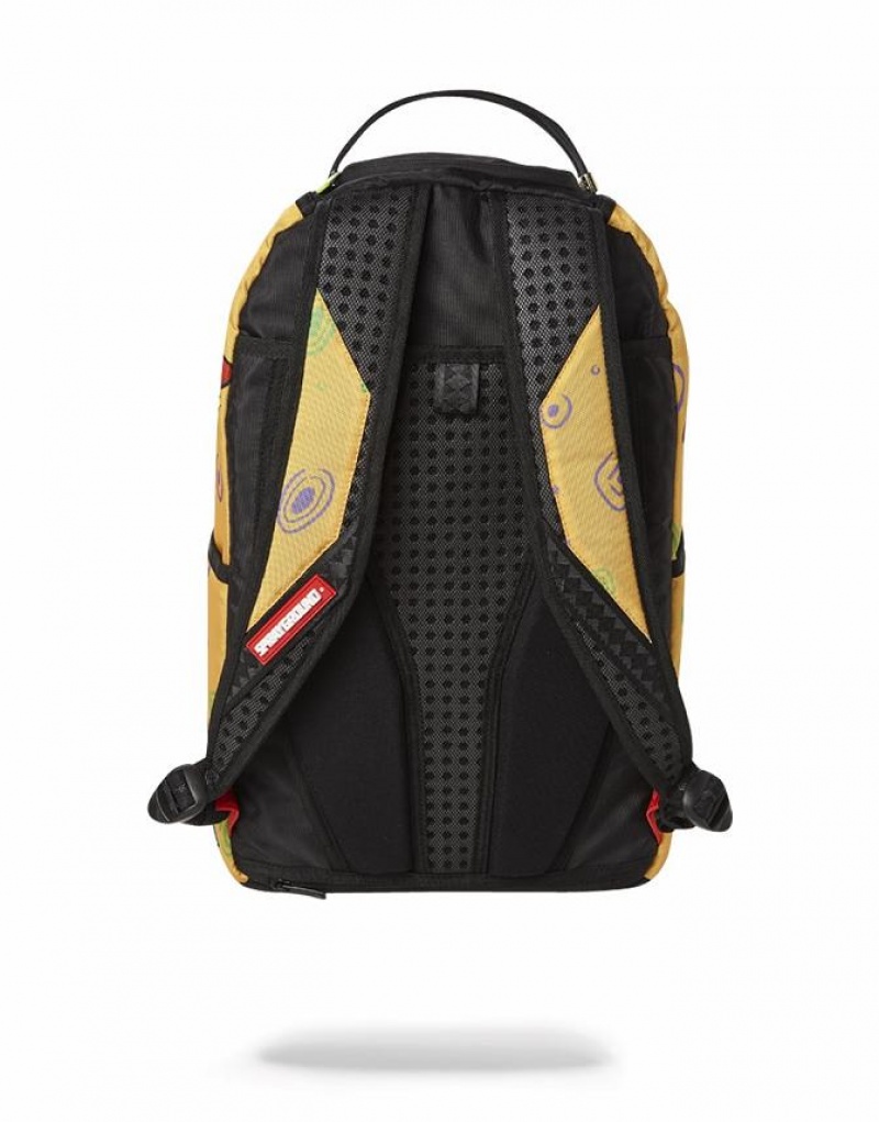 Yellow Men's Sprayground Rugrats Backpacks | EUIO89412