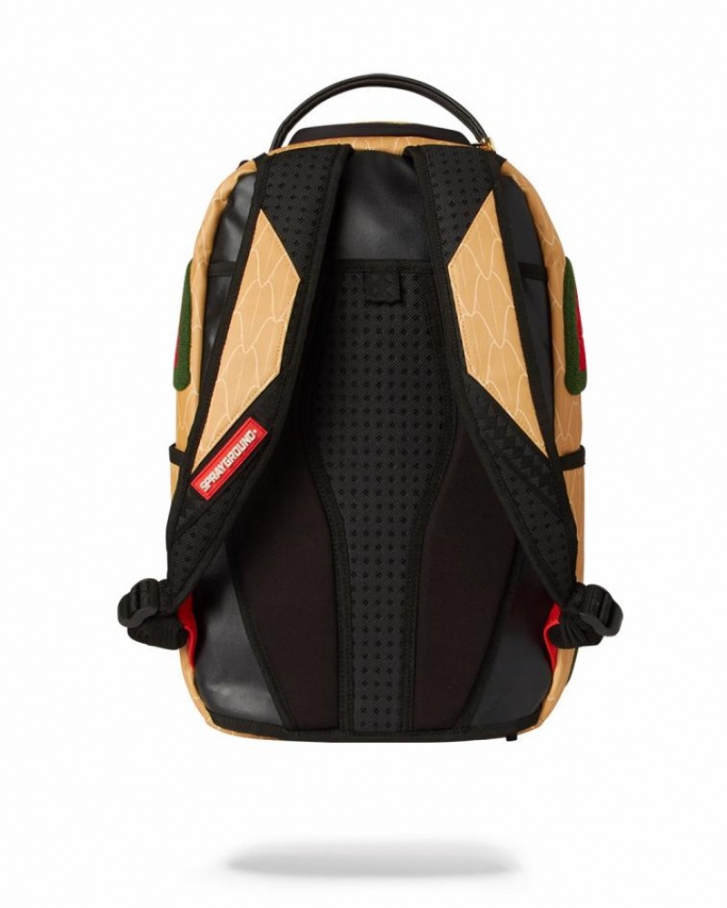 Yellow Men's Sprayground Spucci Gang Backpacks | AEQX74360