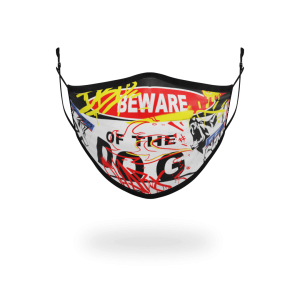ADULT BEWARE OF THE DOG FORM-FITTING FACE MASK