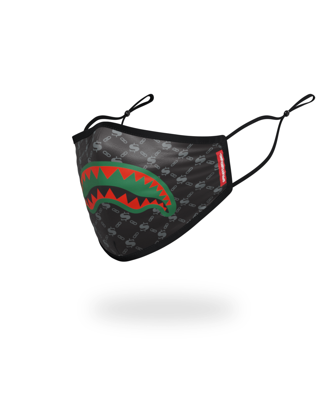 ADULT SPUCCI (BLACK) FORM-FITTING FACE MASK - Image 2