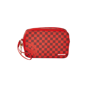 SHARKS IN PARIS RED TOILETRY AKA MONEY BAGS