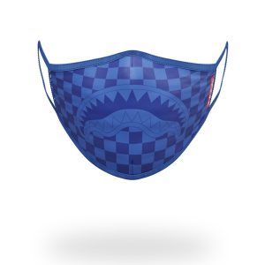 SHARKS IN PARIS (BLUE) FORM-FITTING MASK
