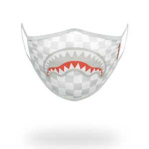 SHARKS IN PARIS (WHITE) FORM-FITTING MASK