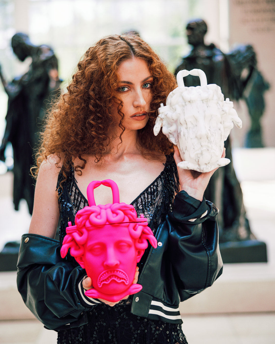 THE MET CANOVA MEDUSA HANDBAG (MARBLE) - Image 12