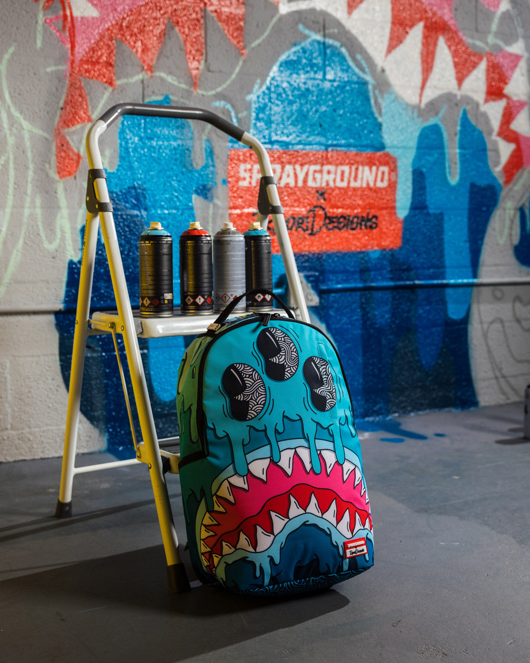 JORGE RODRIGUEZ THE ARTIST COLLAB DRIPS SHARKS BACKPACK - Image 2