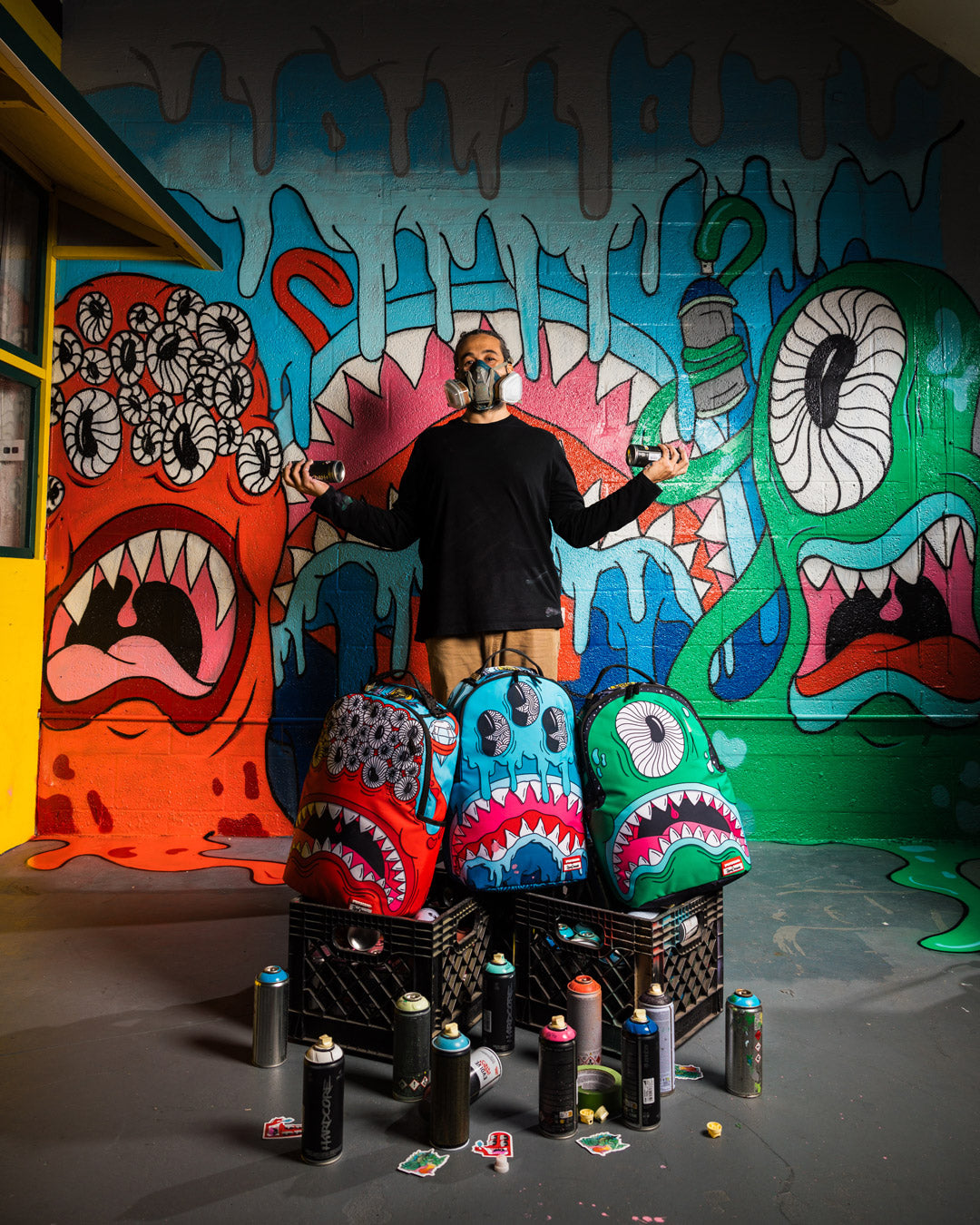 JORGE RODRIGUEZ THE ARTIST COLLAB DRIPS SHARKS BACKPACK - Image 8