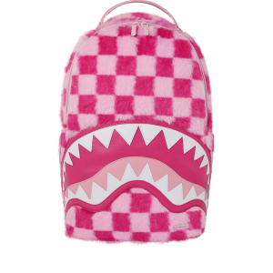 FURZILLA SHARK (PINK CHECK) BACKPACK