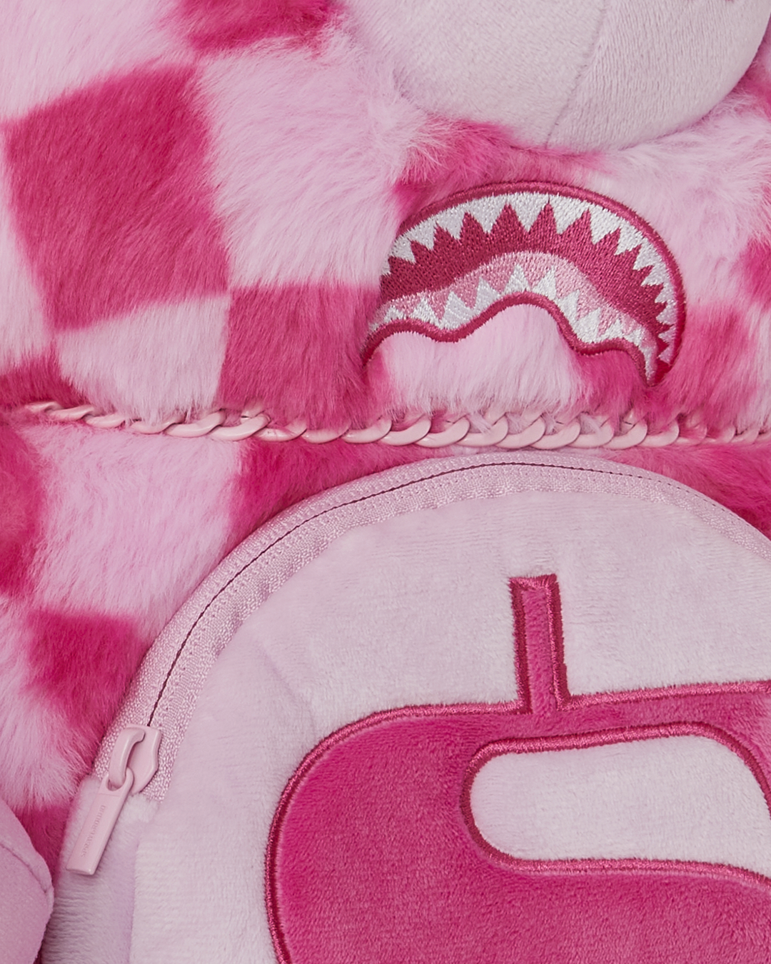 FURZILLA SHARK (PINK CHECK) MONEYBEAR BACKPACK - Image 9