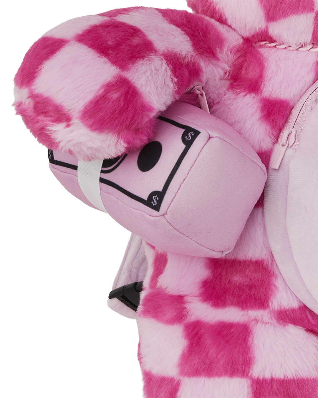 FURZILLA SHARK (PINK CHECK) MONEYBEAR BACKPACK - Image 11