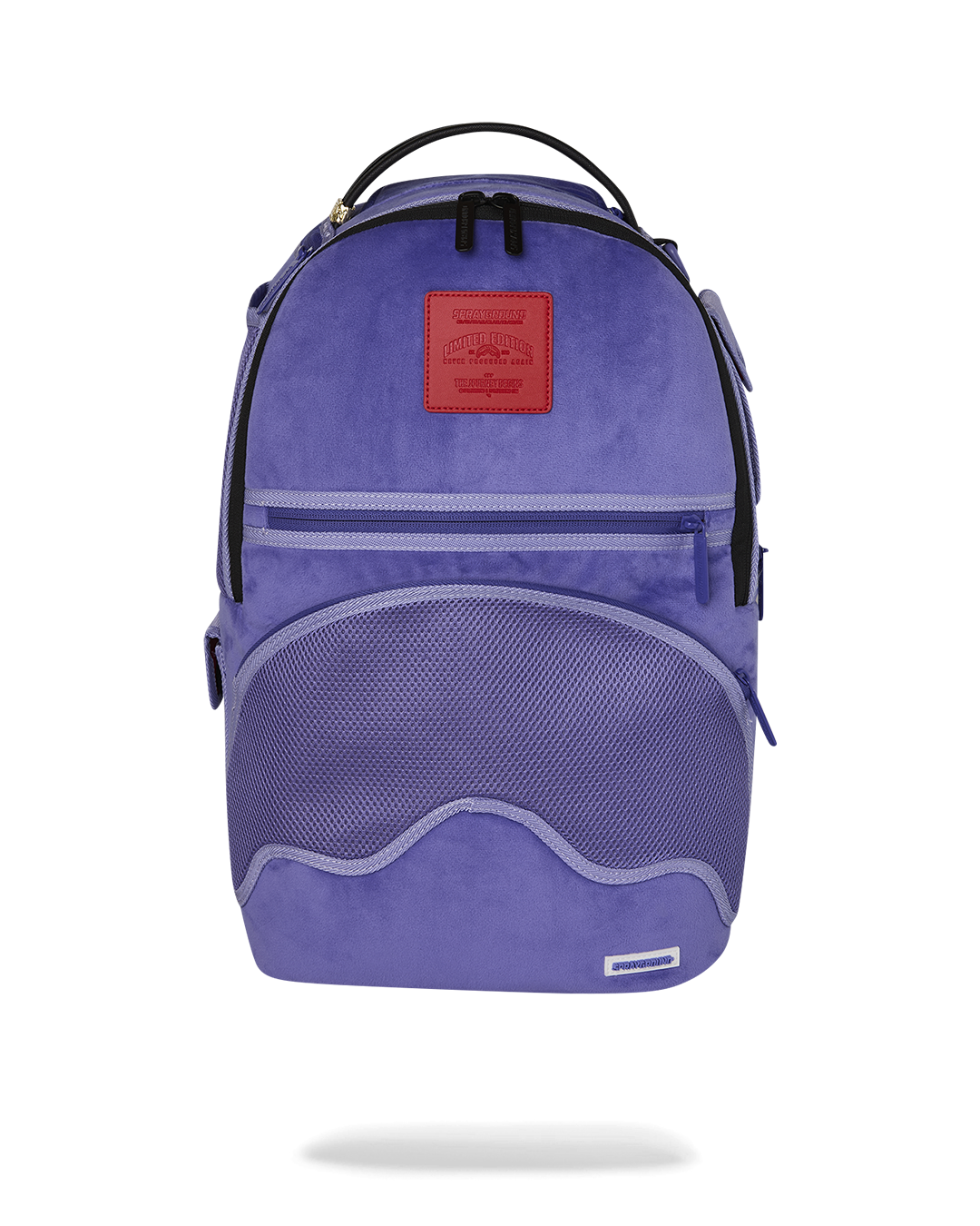 REVERSE MODE - PURPLE VELOUR TO BLACK CHECK BACKPACK - Image 3