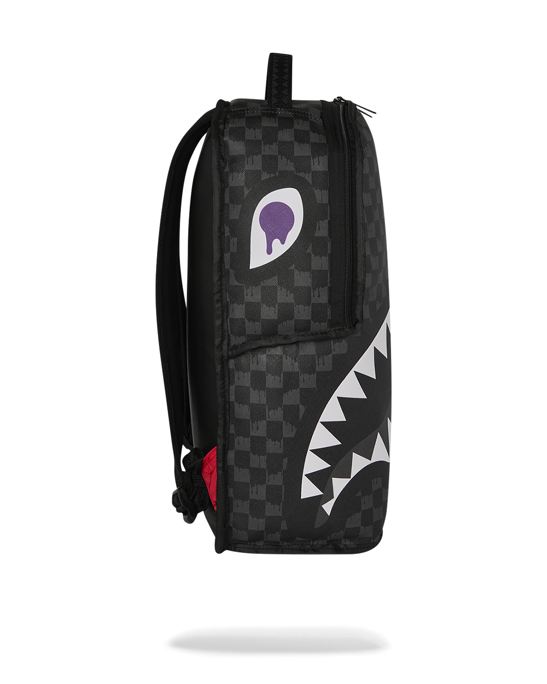 REVERSE MODE - PURPLE VELOUR TO BLACK CHECK BACKPACK - Image 16