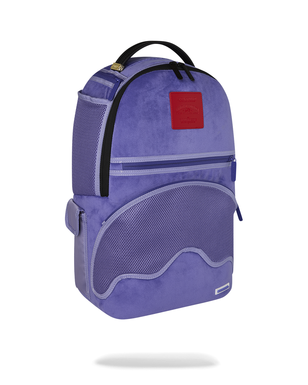 REVERSE MODE - PURPLE VELOUR TO BLACK CHECK BACKPACK - Image 5