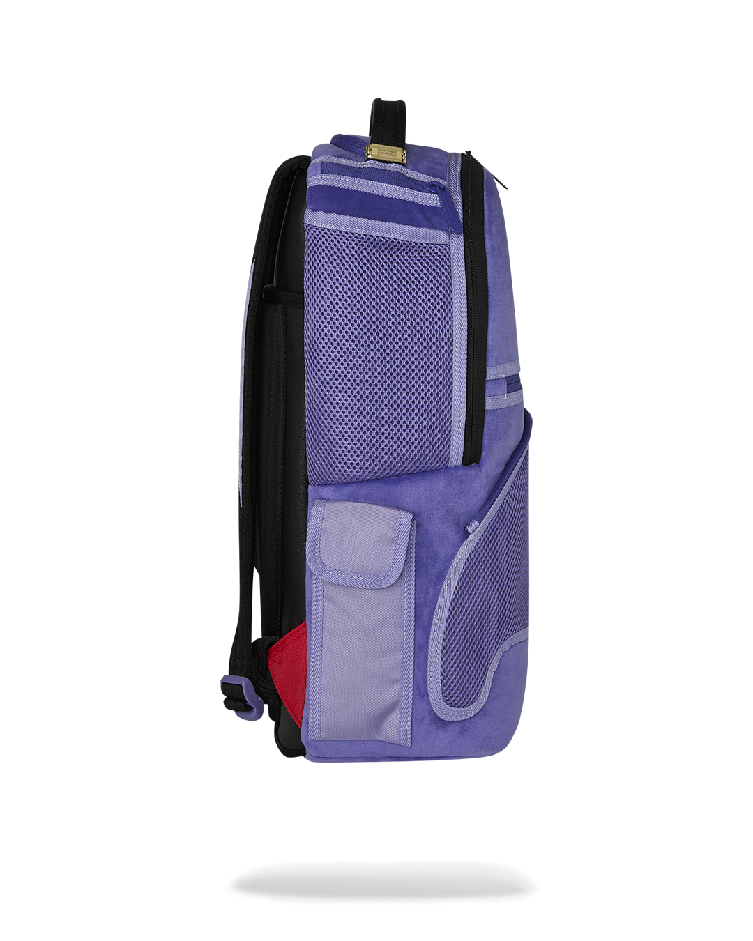 REVERSE MODE - PURPLE VELOUR TO BLACK CHECK BACKPACK - Image 11