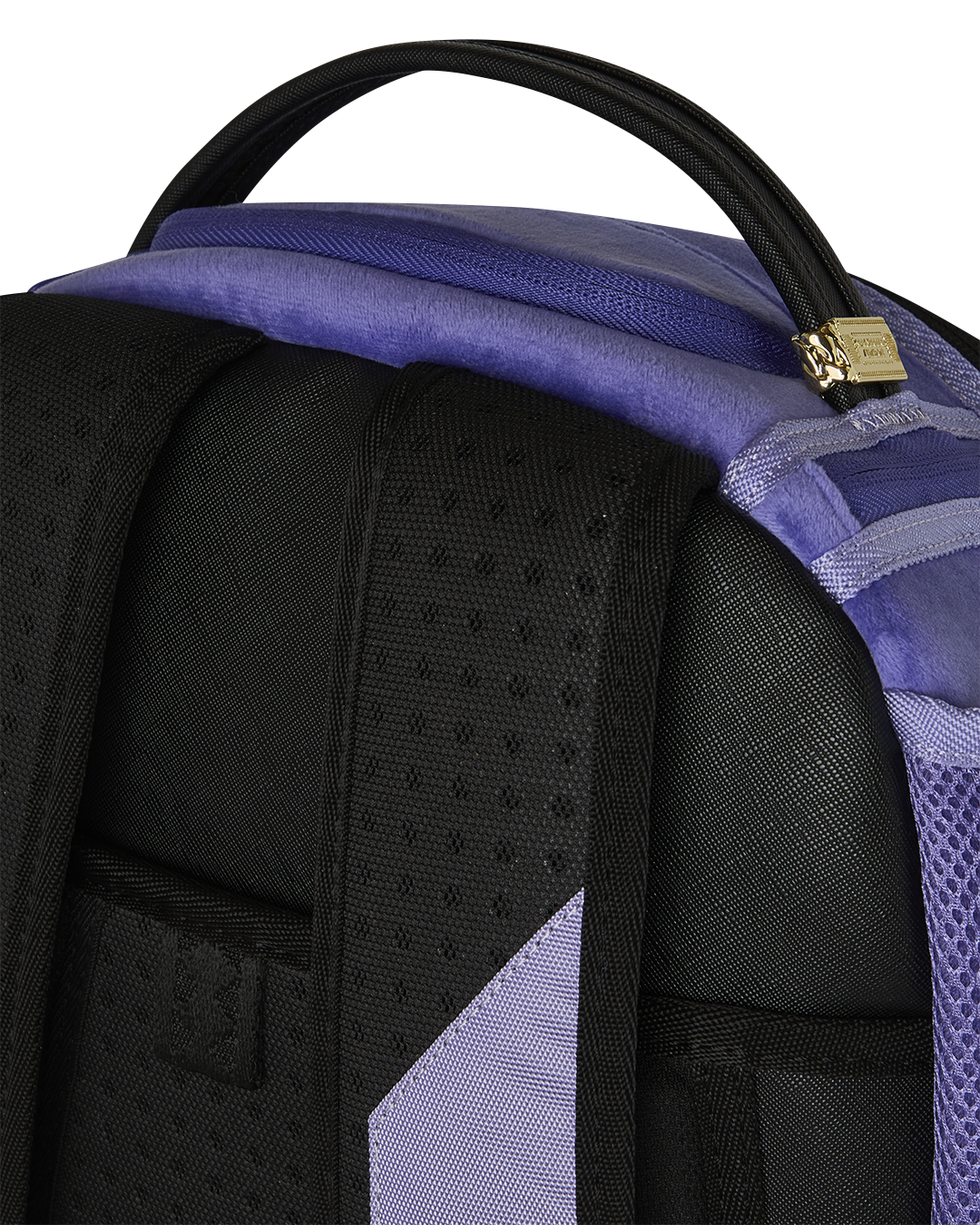 REVERSE MODE - PURPLE VELOUR TO BLACK CHECK BACKPACK - Image 13