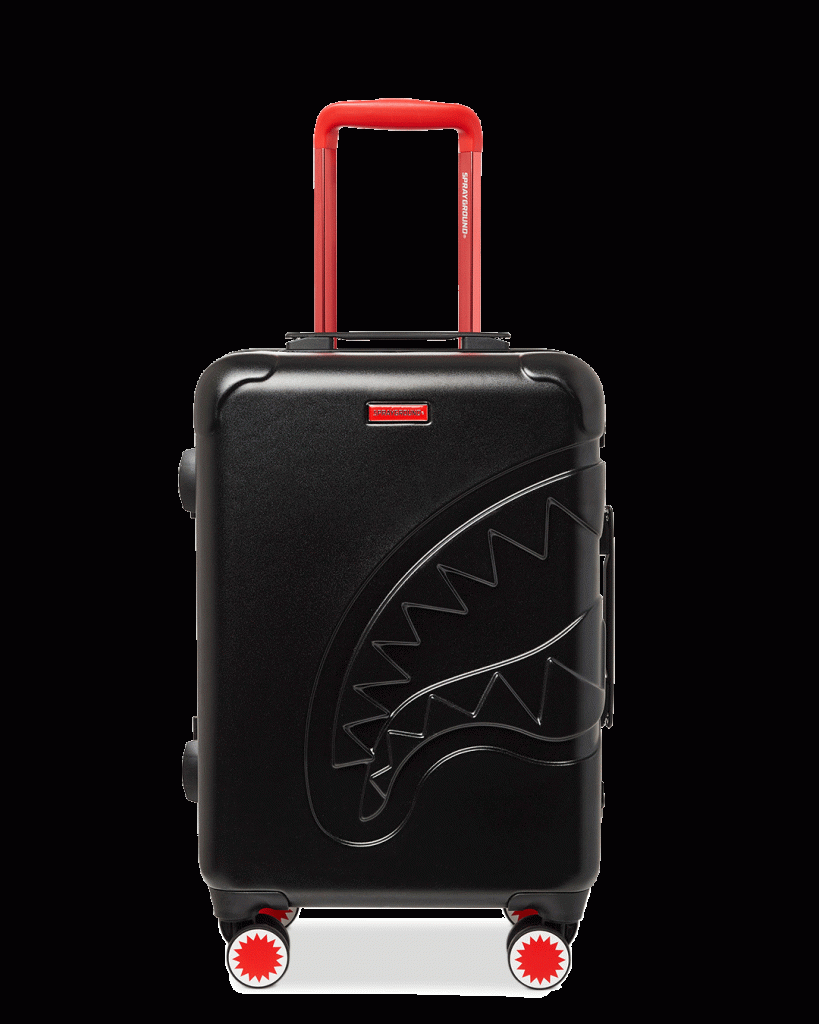 MOLDED SHARKITECTURE BLACK HARDSHELL CARRY-ON LUGGAGE