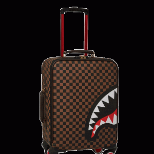 EXTERIOR GOLD ZIP POCKET SHARKS IN PARIS JETSETTER CARRY-ON LUGGAGE
