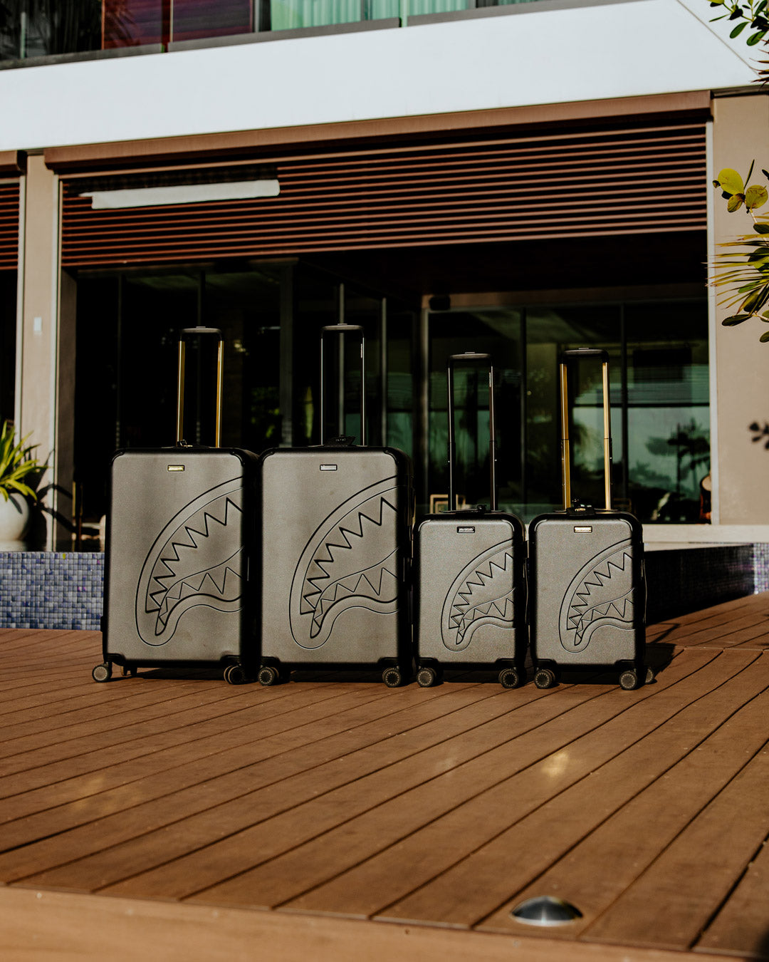REALITY CHECK SHARKITECTURE CARRY-ON JETBLACK LUGGAGE (GOLD HARDWARE) - Image 16