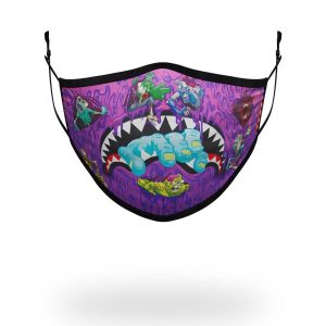 ADULT ZOMBIE SHARK FORM FITTING FACE MASK