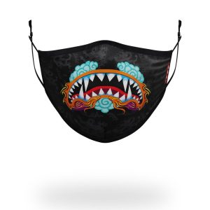 ADULT DRAGON SHARK FORM FITTING FACE MASK